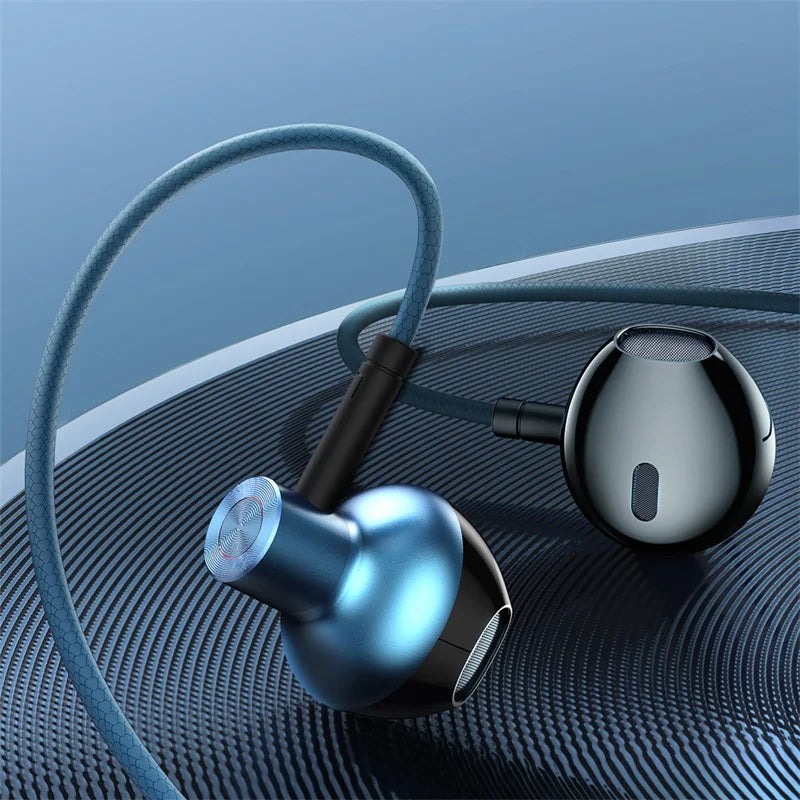 Baseus H19 Trådbundna hörlurar 6D Stereo Bas Hörlurar In-Ear 3,5 mm Jack Headset med MIC för Xiaomi Samsung iPhone 6 hörlurar