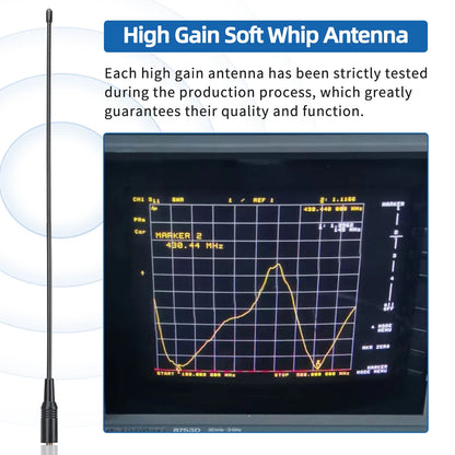 ABBREE Walkie Talkie Antenna SMA Female Male VHF UHF Band Tri-Band GMRS for BaoFeng UV-5R BF-888S Quansheng UV-K5 K6 Ham Radio