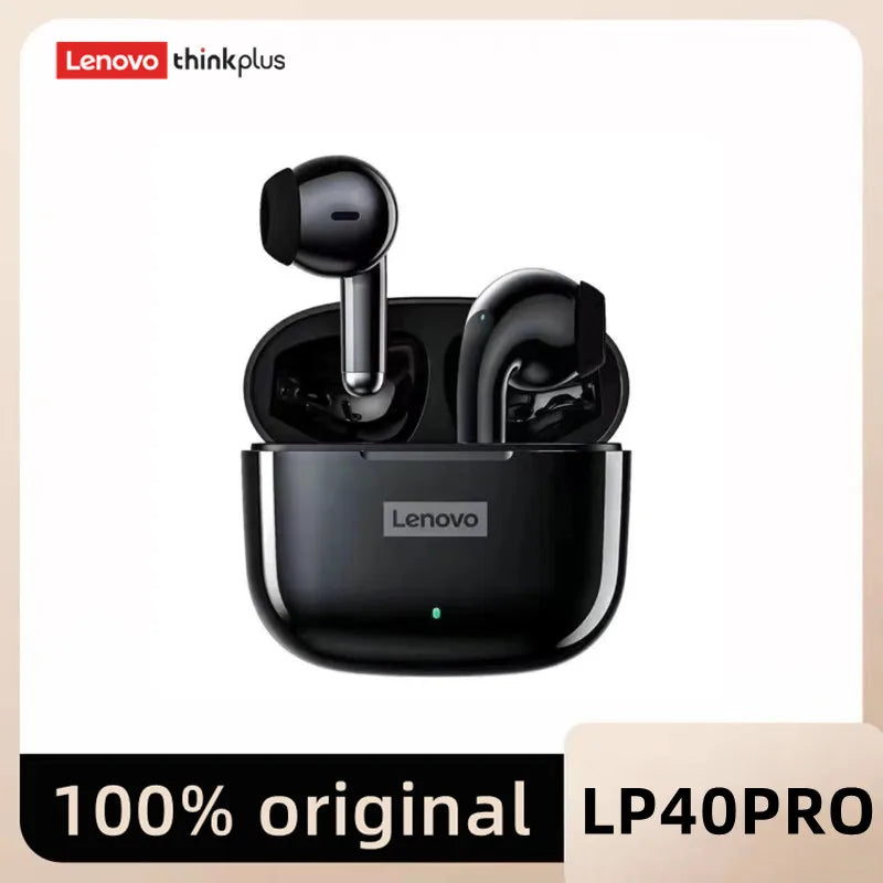 Original Lenovo LP40 Pro TWS hörlurar trådlösa Bluetooth 5.1 Sport brusreducerande hörlurar Touch Control 250mAH hörlurar