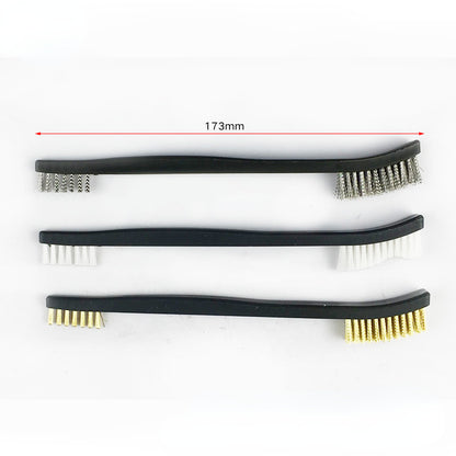 ALLSOME Double-end Steel Wire Brush & Nylon Pick Set Universal Hunting Gun Cleaning Kit Tactical Rifle Gun Cleaning Tool