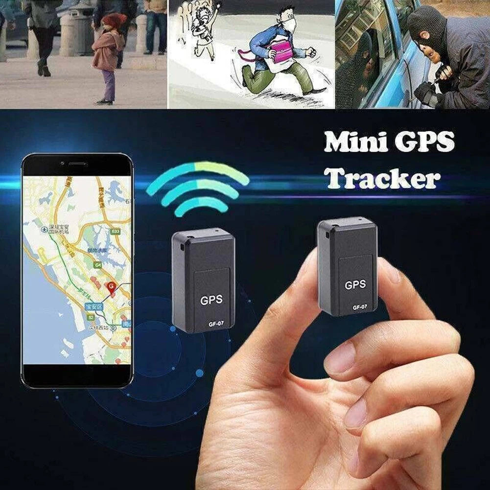 GF-07 Mini GPS Tracker Bilspårare Realtidsspårningsenhet Magnetfäste Stöldskydd SIM Meddelande Positioner Anti-lost Locator