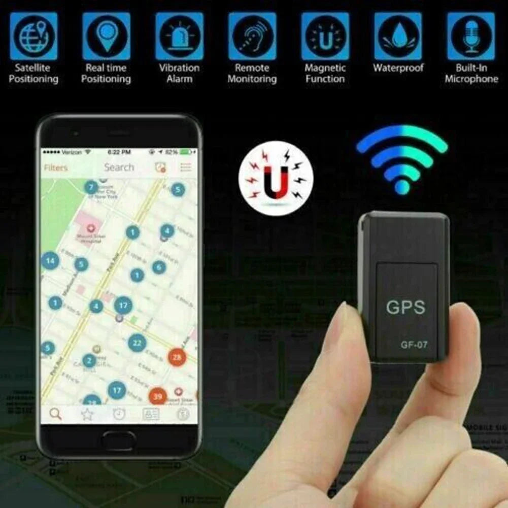 GF-07 Mini GPS Tracker Bilspårare Realtidsspårningsenhet Magnetfäste Stöldskydd SIM Meddelande Positioner Anti-lost Locator