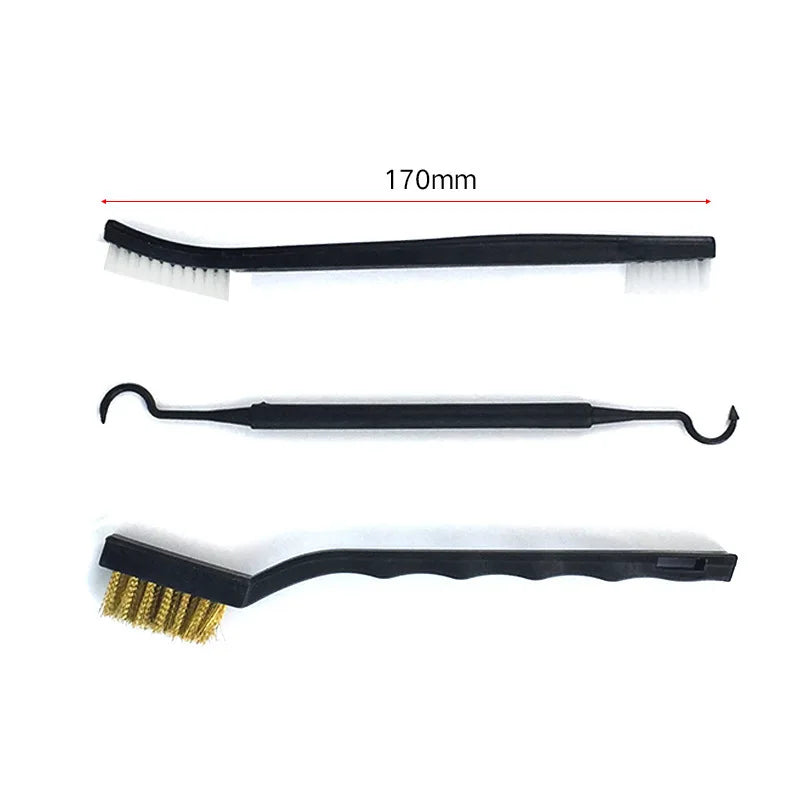 ALLSOME Double-end Steel Wire Brush & Nylon Pick Set Universal Hunting Gun Cleaning Kit Tactical Rifle Gun Cleaning Tool