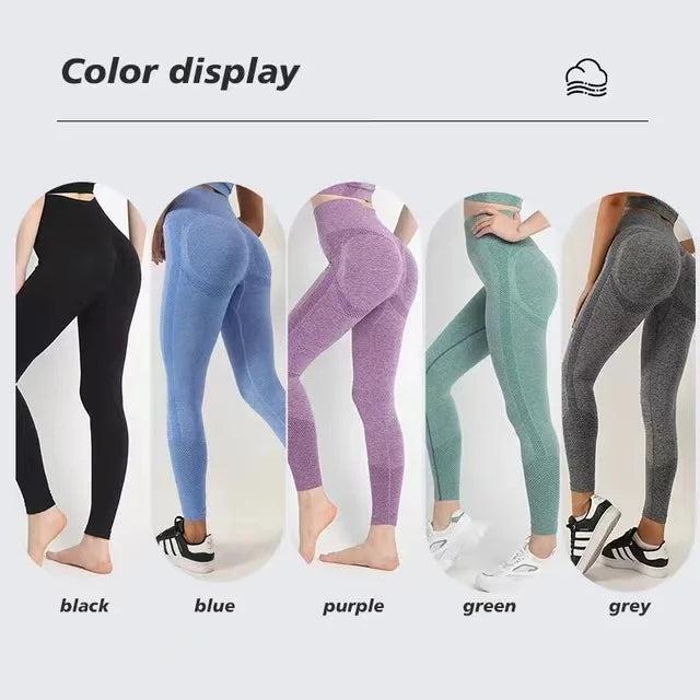 Women's High Waist Seamless Quick-Dry Yoga Leggings