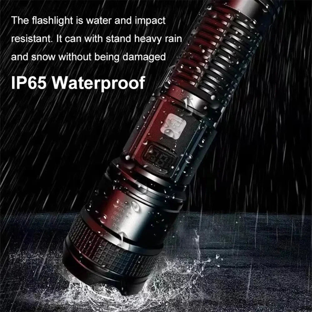 1600000 LM Super Bright Flashlight USB Rechargeable LED Long Range Tactical Torch Outdoor Waterproof Camping Fishing Lantern