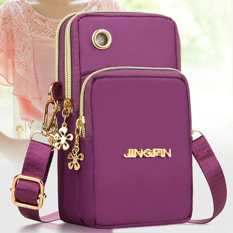 New Mobile Phone Crossbody Bags for Women – Fashion Female Shoulder Bag, Cell Phone Pouch with Headphone Plug, Large Capacity Wallet.