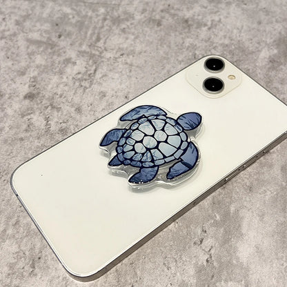 Korean Cute Turtle Dolphin Telefonhållare Griptok Finger Ring Support För iPhone Samsung Fodral Grip Tok Socket Bracket Girl Present