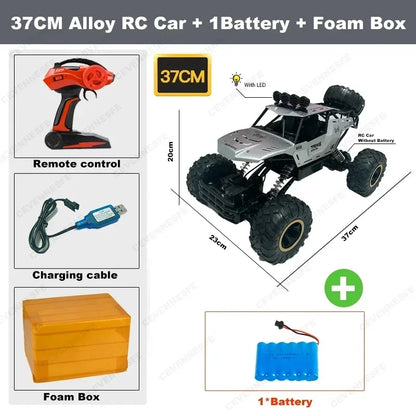 New 4WD RC Cars Off-Road Remote Control Buggy Truck Racing Drift with LED Lights RTR Vehicle for Children’s Toy Gifts