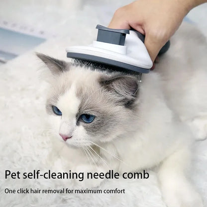 Pet Brush for Dogs & Cats – Self-Cleaning Hair Remover Grooming Tool for Cats and Dogs.