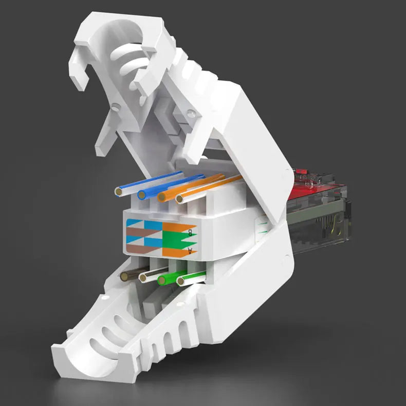 ZoeRax 1PCS Verktygsfri RJ45 CAT6-kontakt Ethernet-termineringspluggar, 23AWG till 26AWG kabel Internetkontakt Installation Verktygslös