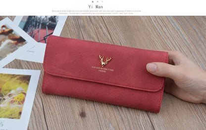 Vintage Long Clutch – Women's PU Wallet, Large Capacity, Multi Card & Money Clip