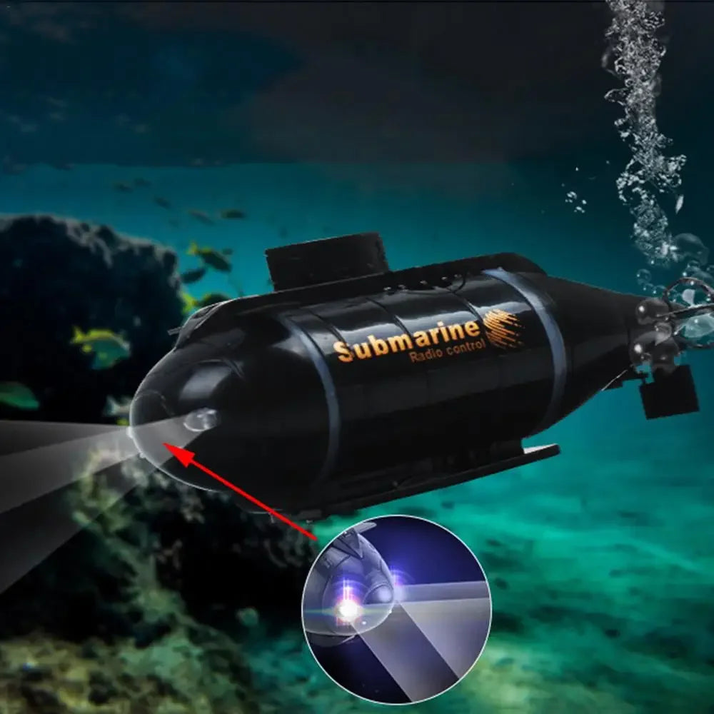 Remote Control Submarine LED Lights Electric Water Boat RC Ship Simulation Submarine Underwater Model Boys Toy Children's Gift