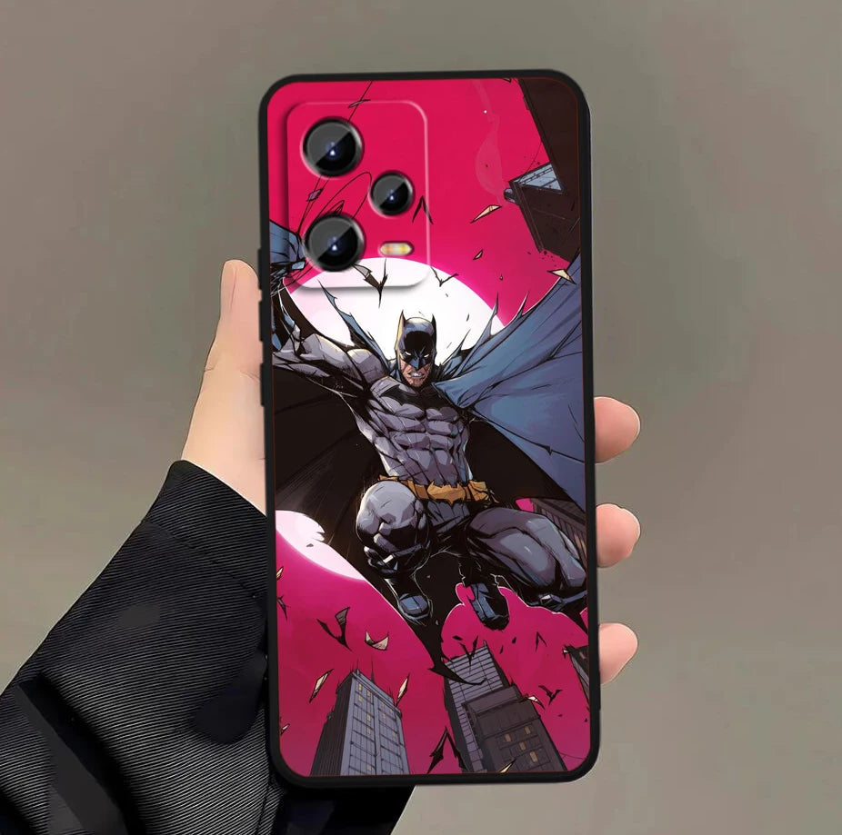 B-Batman Cartoon Cute Phone Case – Universal Black Cover for Xiaomi Redmi