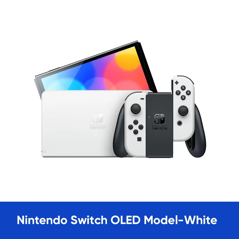 Nintendo Switch OLED Model 7 Inch Screen Joy‑Con Handle Enhanced Audio Adjustable Console Stable TV Mode Video Game