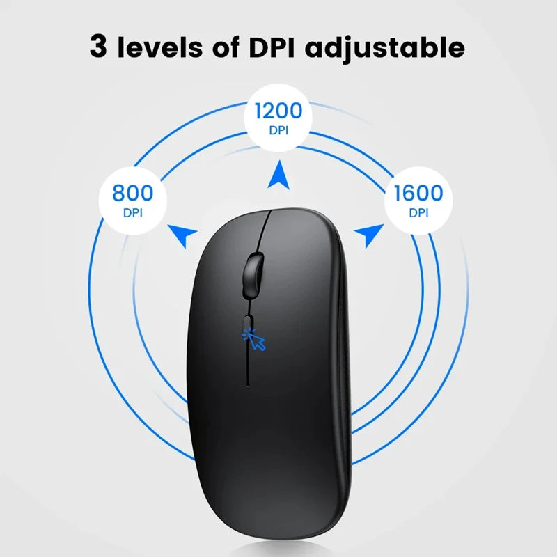 Xiaomi 2.4GHz Bluetooth Mouse Wireless USB Rechargeable Silence Ergonomics Double Model Mini