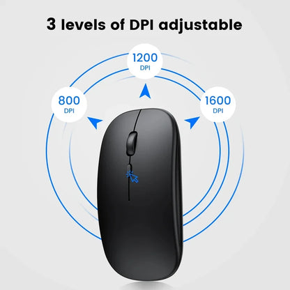 Xiaomi 2,4 GHz Bluetooth-mus Trådlös USB Uppladdningsbar Tystnad Ergonomi Dubbelmodell Mini