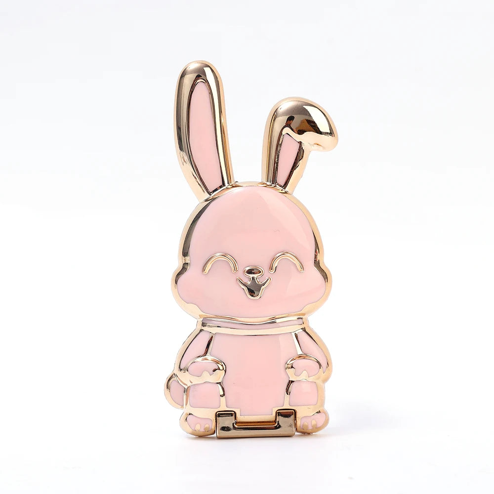 Bunny Finger Ring Holder Mini Pull Rod Phone Stand Universal Phone Fold Lazy Buckle Three-dimensional Back Sticker Pad Bracket