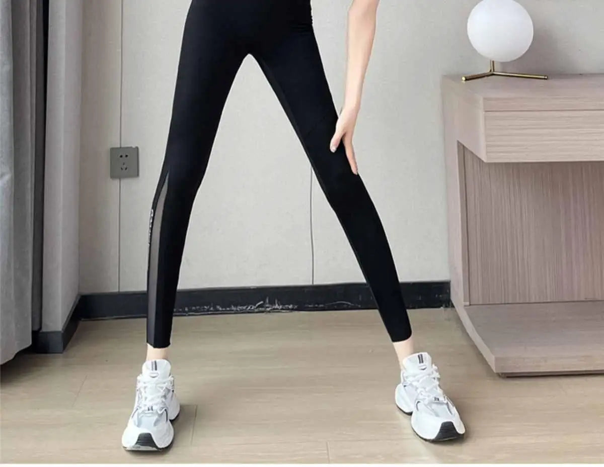 Women's High Waist Mesh Pocket Leggings for Yoga