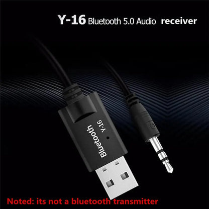 Bluetooth 5.0 Audio Receiver Car Kit 3.5MM 3.5 Jack AUX Auto Stereo Music USB Dongle Wireless Adapter for Car Speaker Amplifier