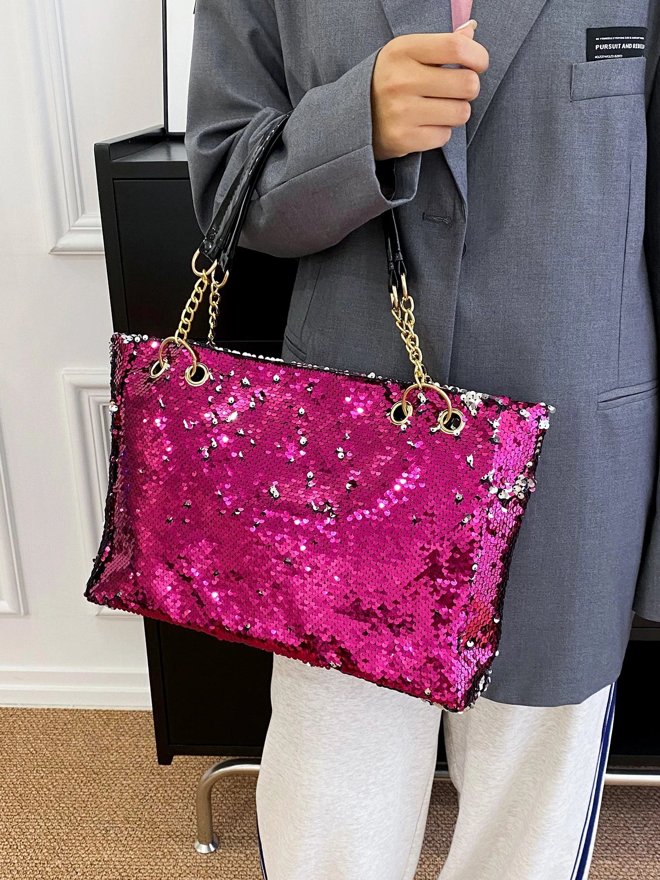 Sequin Portable Bag: Large Capacity, Travel, Versatile