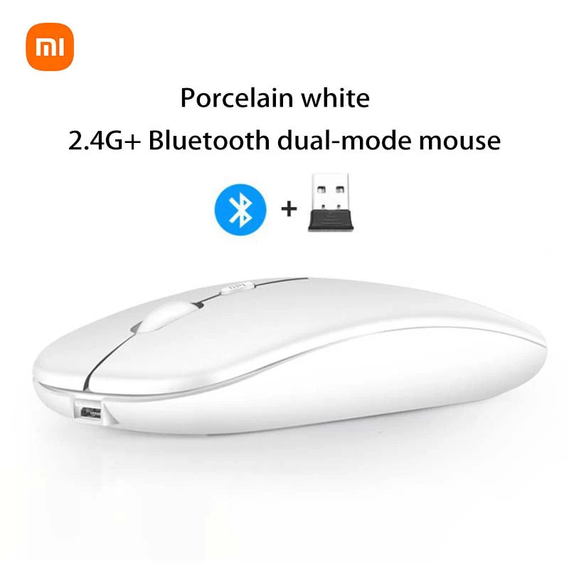 Xiaomi 2,4 GHz Bluetooth-mus Trådlös USB Uppladdningsbar Tystnad Ergonomi Dubbelmodell Mini