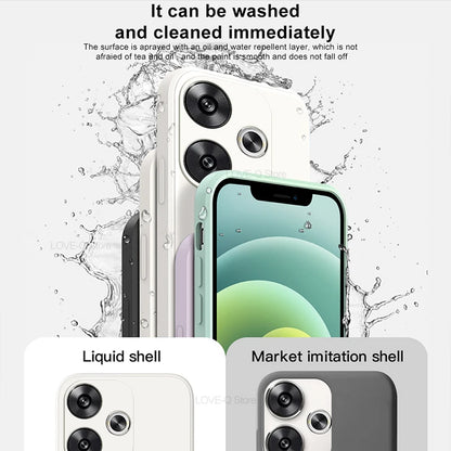 Poco F6 PocoF6 Pro Case Original Liquid Silicone Phone Cases For Xiaomi Poco F6 F 6 Pro F6Pro PocoF6 Pro Shockproof Soft Cover