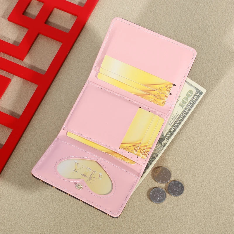 New Women's Wallet with Wrist Strap – Old Flower Design, Large Capacity Coin Clip Bag, Multi-Card Cardholder, Money Clip