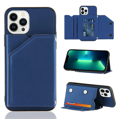 Navy Blue Wallet Phone Case For iPhone