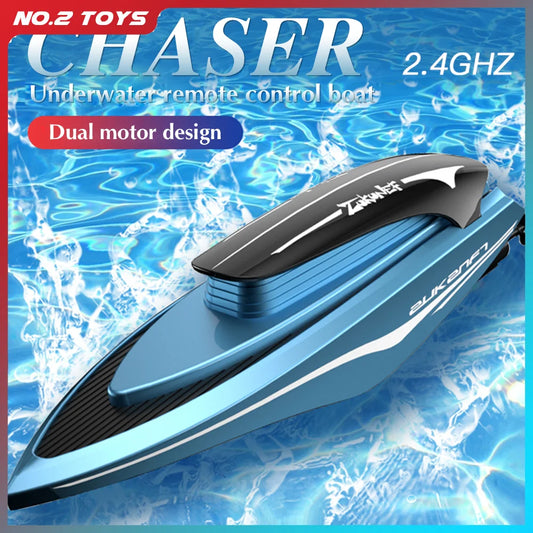 2.4G Mini Remote Control Speedboat High Speed 30KM/H Children's RC Racing Boat Ship Competition Race Boats Toys for Kids Gift