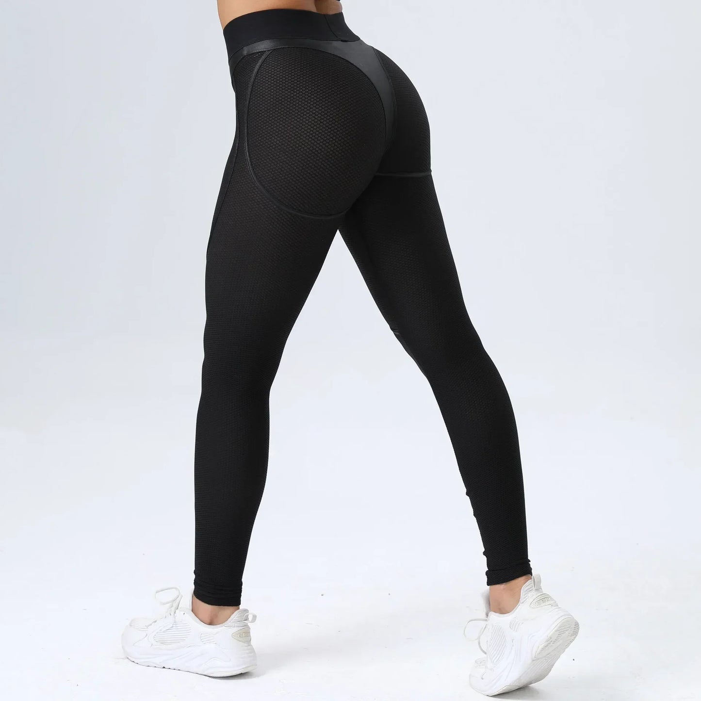 Women's High Waist Mesh Push Up Leggings