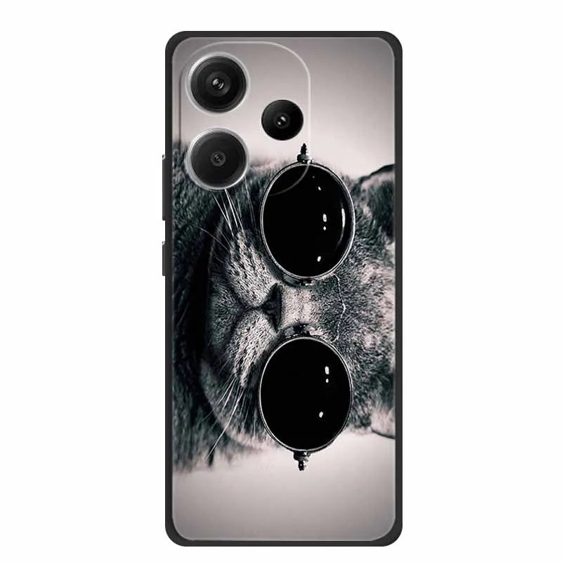 Animals Soft Silikon TPU bakstycke med Wolf Protective Bumper för Xiaomi POCO F6 5G – För POCO F6