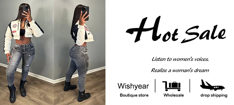 Sexy Hold Pocket Ripped Cargo Stretch Denim Pants Women Fashion Spring Moto Biker Skinny Pencil Jeans Streetwear y2k Trousers