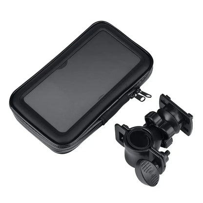 Waterproof Bicycle Phone Holder – Motorcycle Bike Handlebar Case Bag for iPhone 15 Pro Max, 14, Samsung, Bike Phone Stand Mount