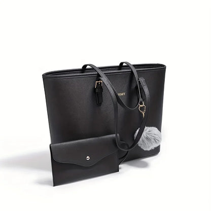 Valentine's Day Gift: PU Leather Tote and Wallet Set