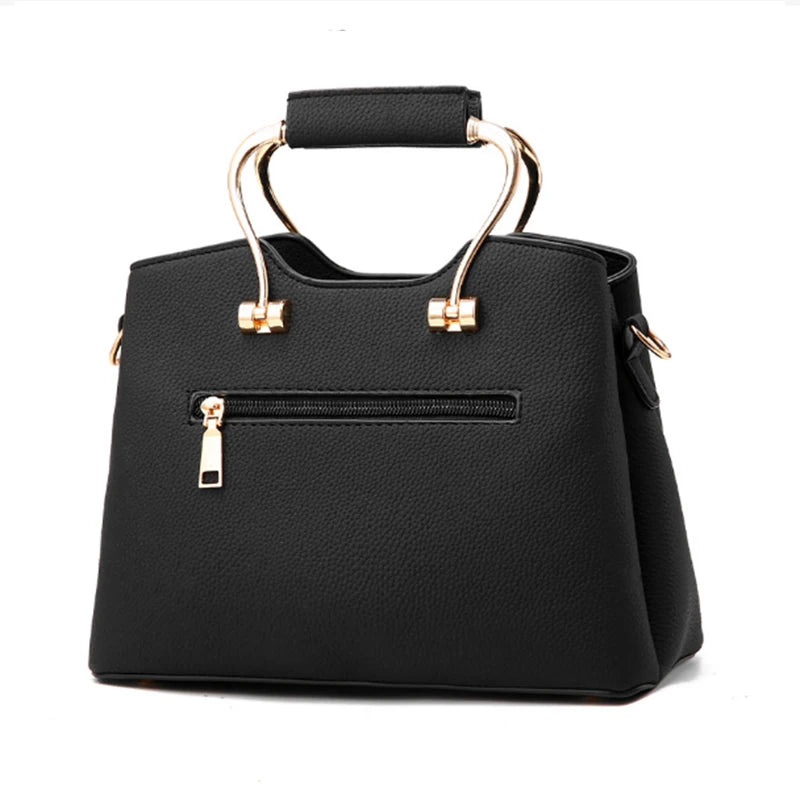 Luxury Handle Bags For Women PU Leather Pendant Crossbody Bag Large Capacity Messenger Handbag Middle-aged Mommy Bags Tote Purse