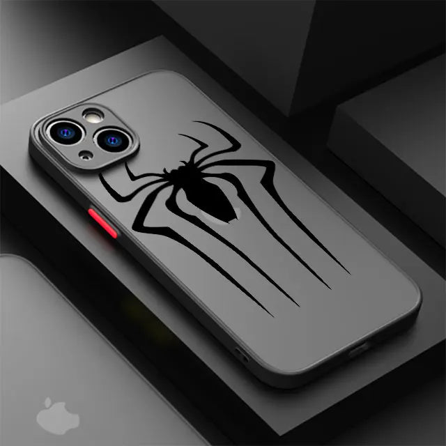 Marvel Spiderman Ironman Phone Case for iPhone XR X 14 16 Plus XS Max 8 Plus 13 Mini 15 Pro Max 12 11 Pro 7 12 Pro Matte Cover