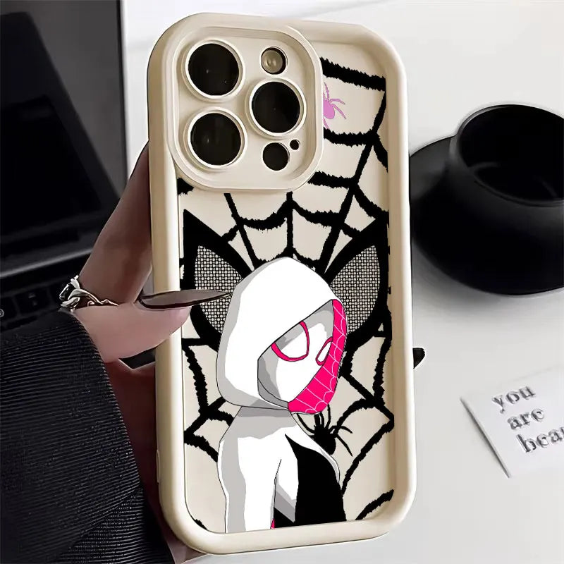 Marvel Spiderman Miles Morales Heroes Phone Case For iPhone 11 12 13 14 15 16 Pro Max X Case For iPhone 16 Plus Protective Cover