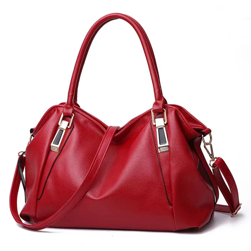 Casual Fashion Women Shoulder Bag Solid Color Soft Large Capacity Bag Crossbody Handbag