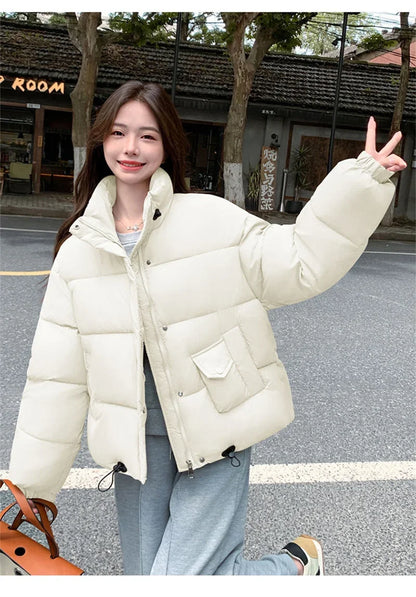 Women's Short Warm Cotton Coat Korean Style