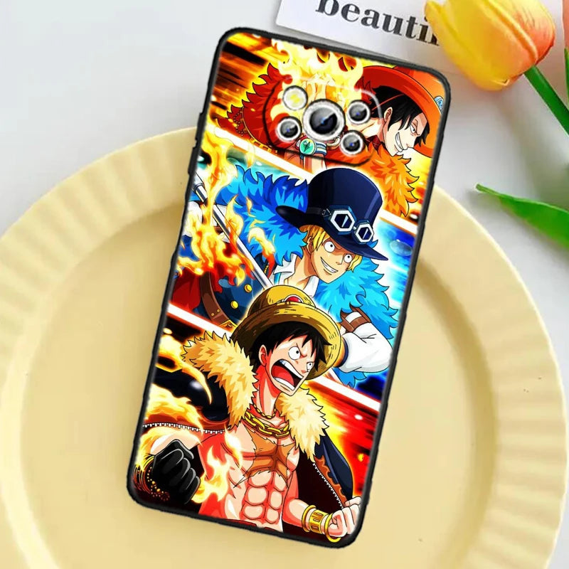 Anime Art Ones Pieces Case For Xiaomi: Black TPU Phone Case