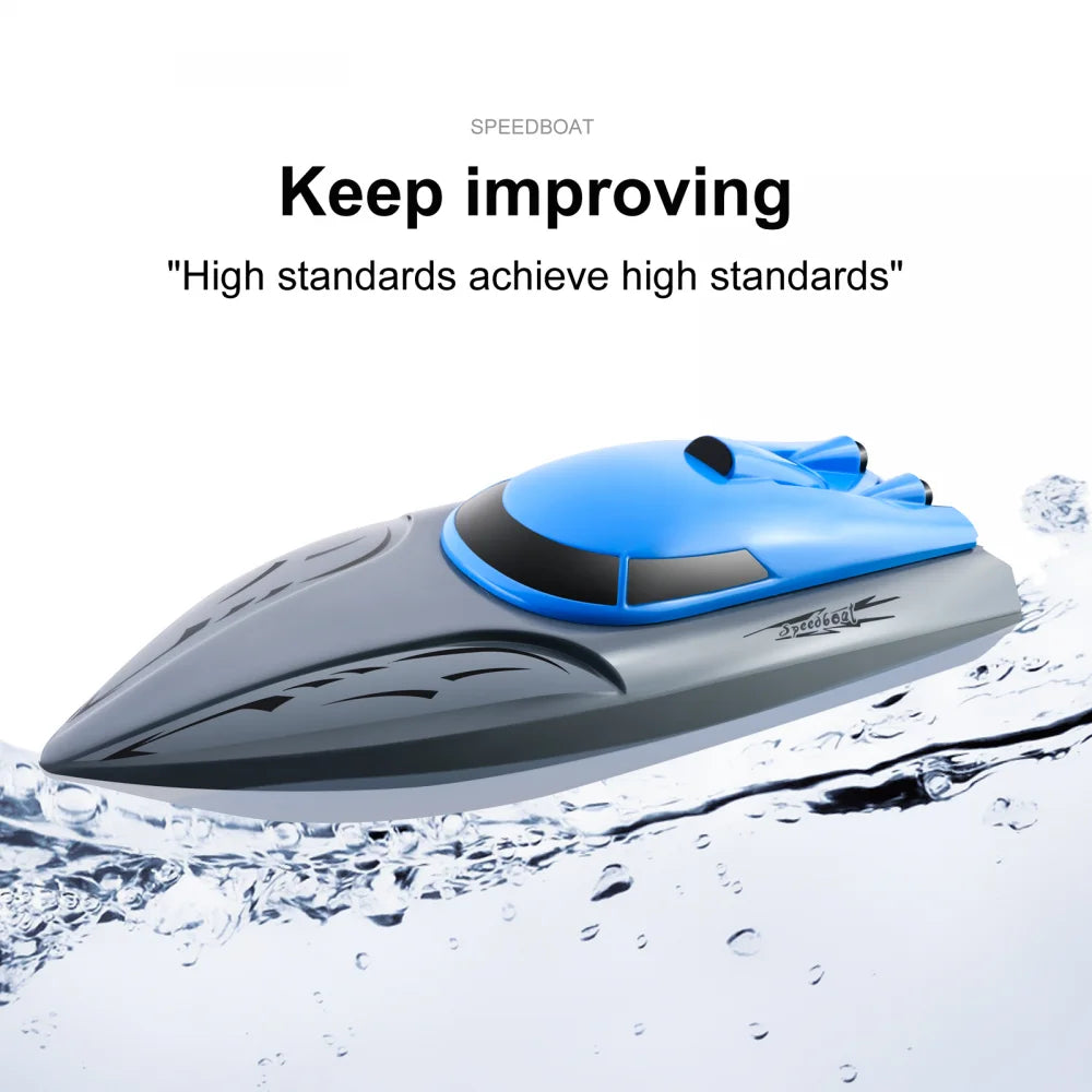 2.4GHz RC Boat Racing Dual Motor Remote Control Ship 20km/h Boats for Pools and Lakes Outdoor Kids Toys Birthday Gifts Boys Girls