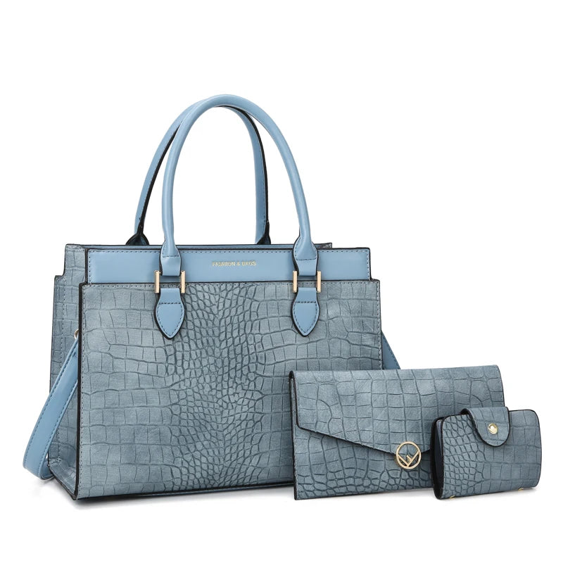 Patent Leather Set: Designer Bags