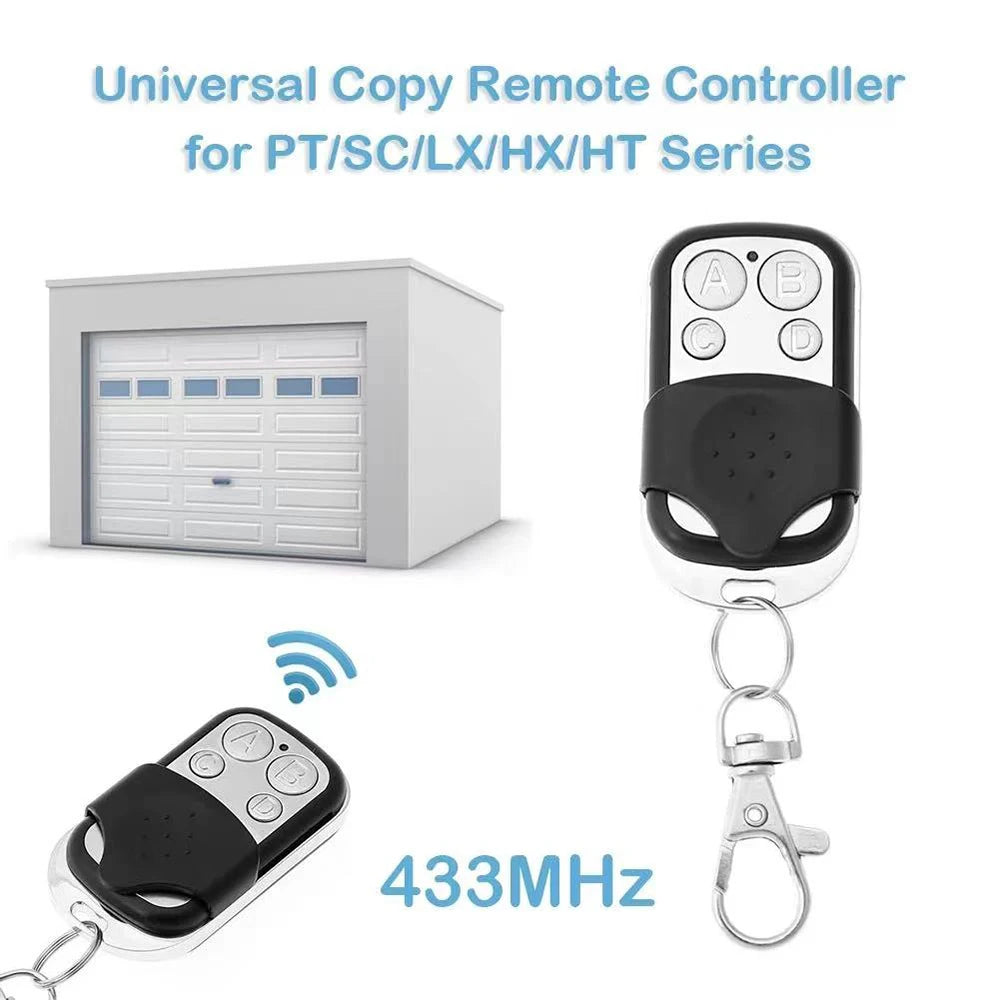 Universal 4 Buttons Garage Door Opener Remote Control 433MHZ Clone Fixed Learning Rolling Code Duplicator Garage