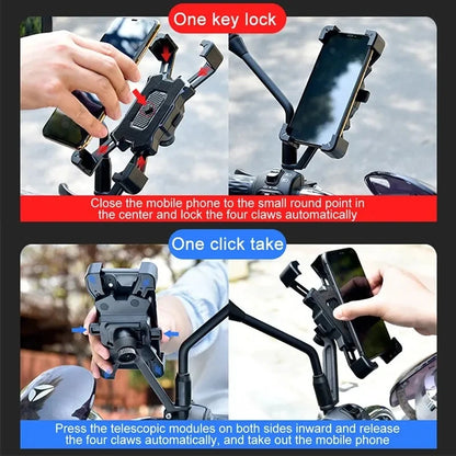 360° Rotatable Electric Bicycle Phone Holder for iPhone Xiaomi Riding MTB Bike Moto Motorcycle Stand Bracket Non-slip Cycling