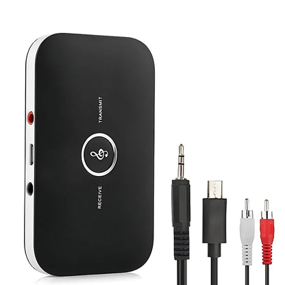 B6 2 IN 1 Bluetooth 5.3 Audio Transmitter Receiver 3.5mm AUX Jack RCA USB Dongle Music Wireless Adapter For Car PC TV Headphone