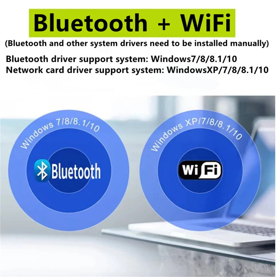 600 Mbps USB WiFi Bluetooth Adapter 2 i 1 Dongle Dual Band USB Wifi Adapter USB Bluetooth Adapter Trådlöst nätverkskort för PC