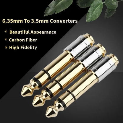 3.5 To 6.35 Audio Adapter 6.5mm To 3.5mm Jack Converters Male Female Connector Headphone Plug 6.3mm 6.5mm Consumer Electronics