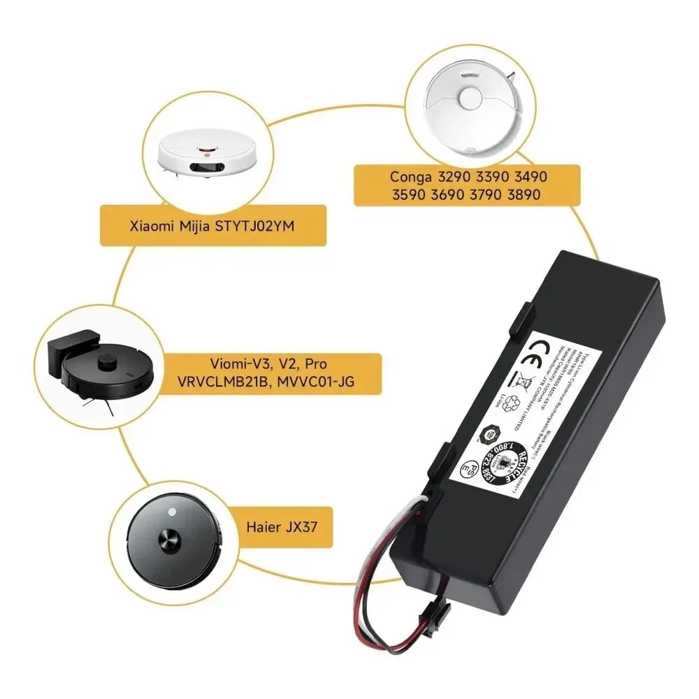 STYTJ02YM Batteri Original 14,8V för Xiaomi Mijia LDS Dammsugare,Mi Robot Vacuum-Mop P,Mi Robot Vacuum-Mop 2S/Haier JX37