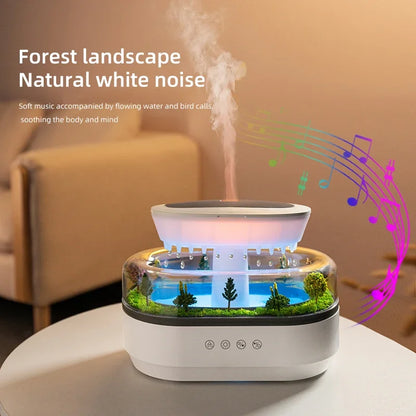 Micro Landscape Raindrop Aromatherapy Diffuser – Essential Oil Diffuser with Colorful Gradient Ambient Light and Mist