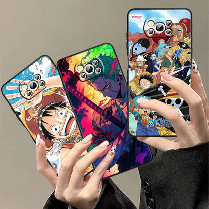 Anime Art Ones Pieces Case For Xiaomi: Black TPU Phone Case